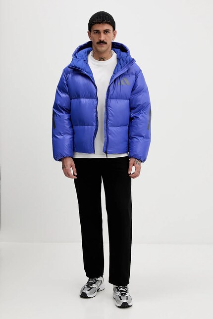 Пухено яке adidas adidas x Z.N.E в синьо зимен модел JW1515