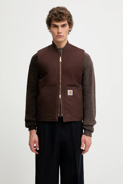 Carhartt WIP cotton vest Classic Vest brown color I035695.4701 at