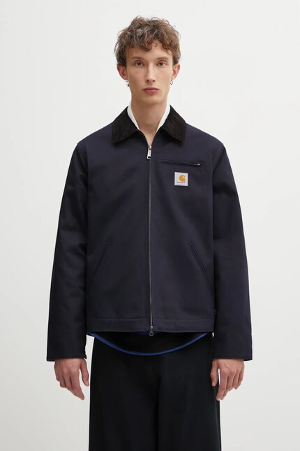 Carhartt WIP cotton jacket Detroit Jacket navy blue color I015264