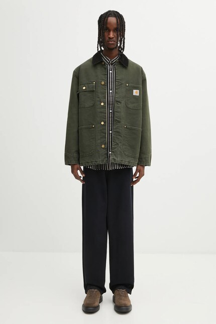Carhartt WIP cotton jacket OG Chore Coat green color I035613.3CM4O