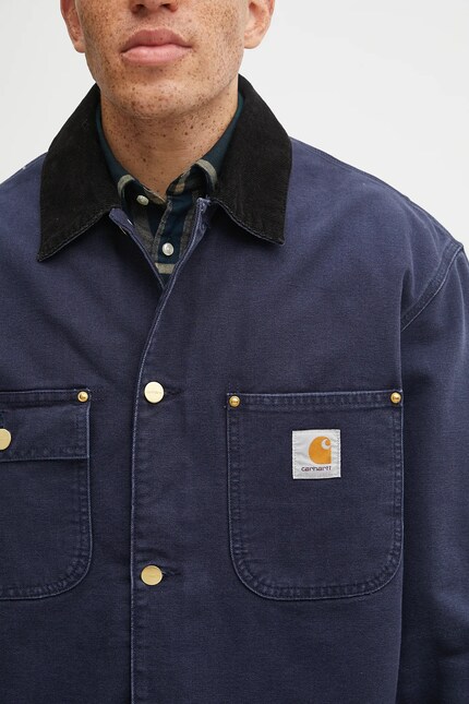 Carhartt WIP cotton jacket OG Chore Coat navy blue color I035613