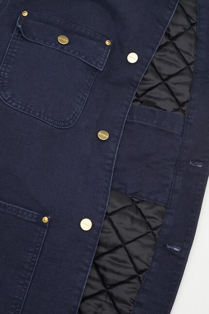 Carhartt WIP cotton jacket OG Chore Coat navy blue color I035613