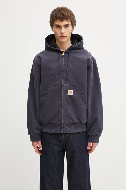 Carhartt WIP cotton jacket OG Active Jacket navy blue color