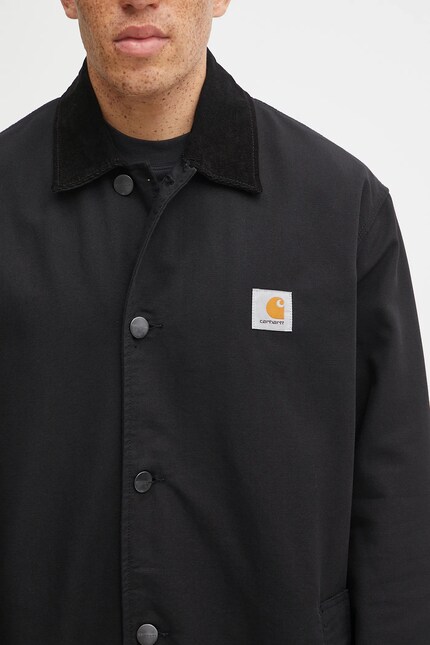 Carhartt WIP cotton jacket Webster Coat black color I035618.0 at