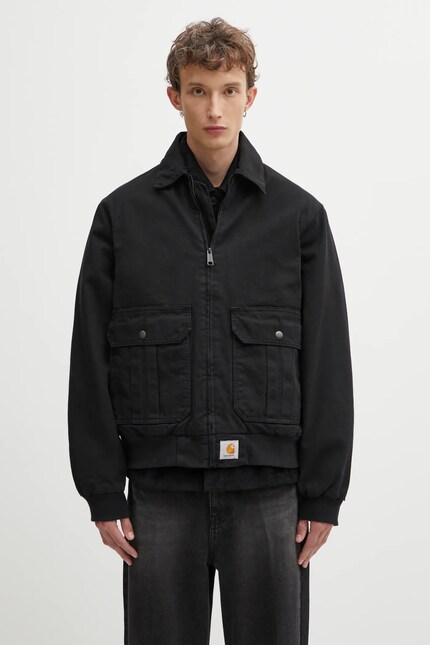 Carhartt WIP cotton jacket Stanton Jacket black color I035617.8906