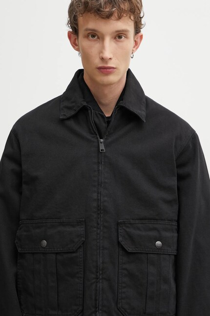 Carhartt WIP cotton jacket Stanton Jacket black color I035617.8906 Carhartt WIP cotton jacket Stanton Jacket black color I035617.8906