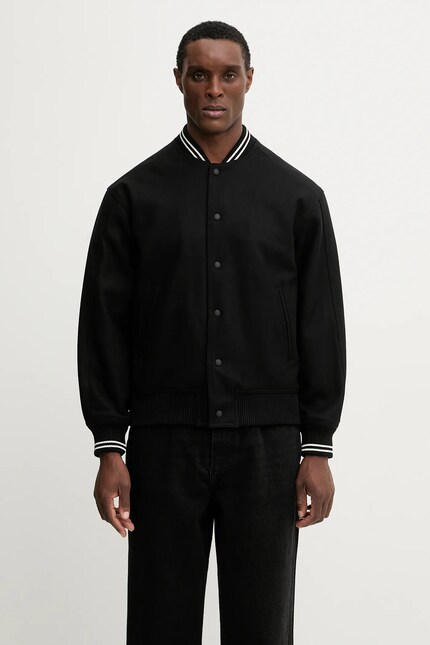 Maison Kitsuné bomber jacket with wool Varsity Teddy PRM EU Maison Kitsuné bomber jacket with wool Varsity Teddy PRM EU