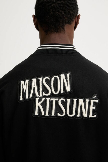 Maison Kitsuné bomber jacket with wool Varsity Teddy PRM EU