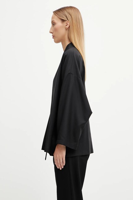 Kenzo wool blazer Kimono black color smooth FF62VE2749RA at PRM US
