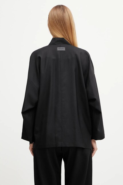 Kenzo wool blazer Kimono black color smooth FF62VE2749RA at PRM US