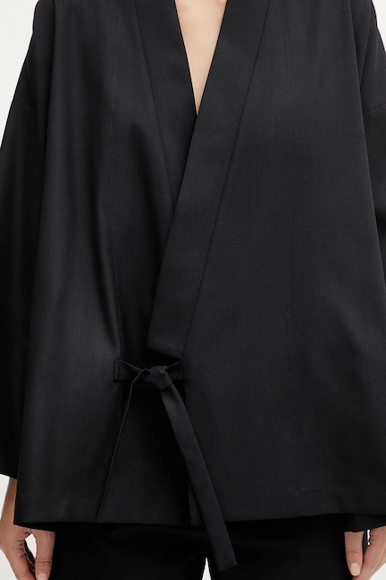 Kenzo wool blazer Kimono black color smooth FF62VE2749RA at PRM US