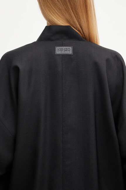 Kenzo wool blazer Kimono black color smooth FF62VE2749RA at PRM US