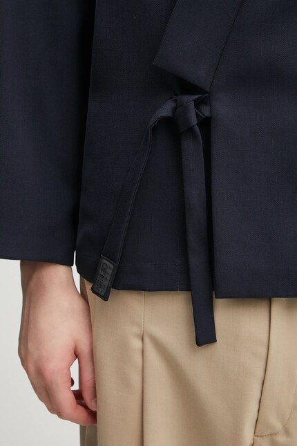 Kenzo wool blazer Kimono navy blue color FE65VE1409RE at PRM US