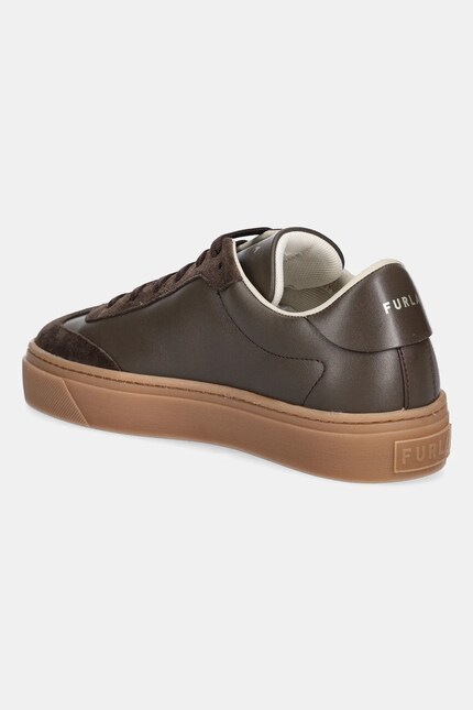 Furla sneakers din piele Enjoy Lace-Up Sneaker culoarea maro
