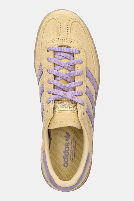 Mの6枚「ベージュ3枚とパープル3枚」 Замшеві кросівки adidas Originals Handball Spezial W колір жовтий