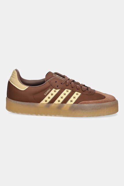 adidas Originals leather sneakers Sambae W brown color JS3958 at