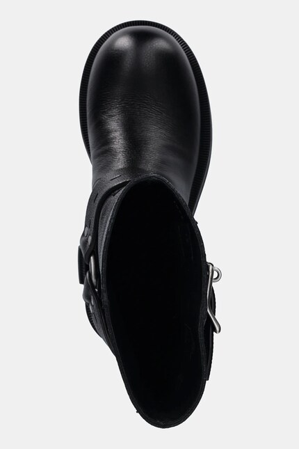 Martine Rose leather ankle boots O Ring Moto Boot black color