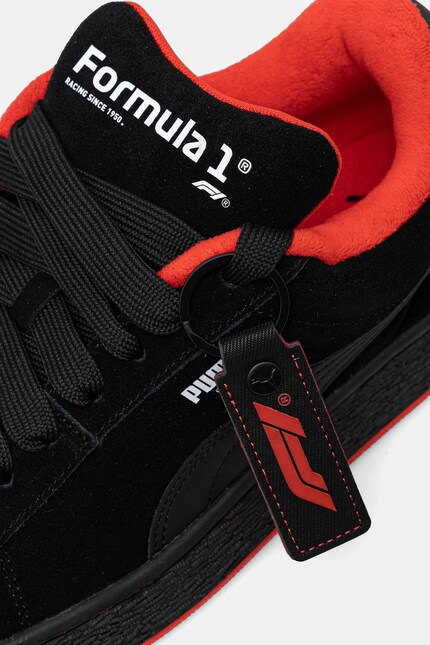 Замшевые кроссовки Puma F1 Suede XL 75 YRS цвет чёрный 308894