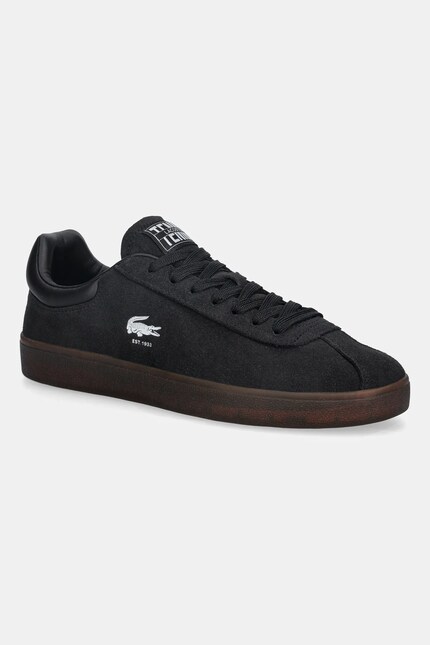 Замшевые кроссовки Lacoste Baseshot Sneakers цвет чёрный 50SMA0026