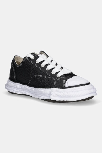 Maison MIHARA YASUHIRO leather plimsolls PETERSON 23 black color