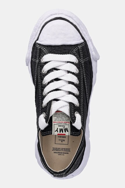 Maison MIHARA YASUHIRO leather plimsolls PETERSON 23 black color