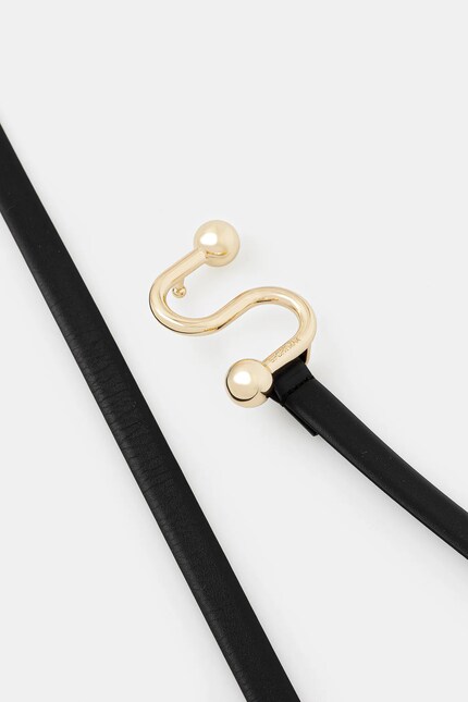 Sportmax leather belt POOL black color 2522506011600 at PRM US display picture 3