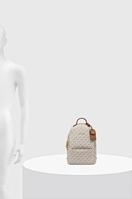 MICHAEL Michael Kors rucsac SABLE culoarea bej, mic, cu imprimeu