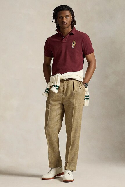 Polo Ralph Lauren cotton polo shirt Sskccmslm1 Short Sleeve maroon