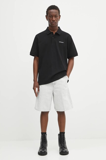 Carhartt WIP cotton polo shirt S/S Carhartt Script PRM EU