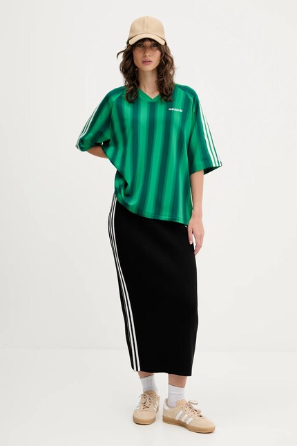 Юбка adidas Originals 3-Stripes цвет чёрный midi карандаш JW2661