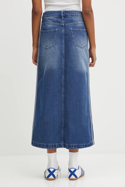 adidas Originals skirt Denim Long Skt blue color JW2658 at PRM US