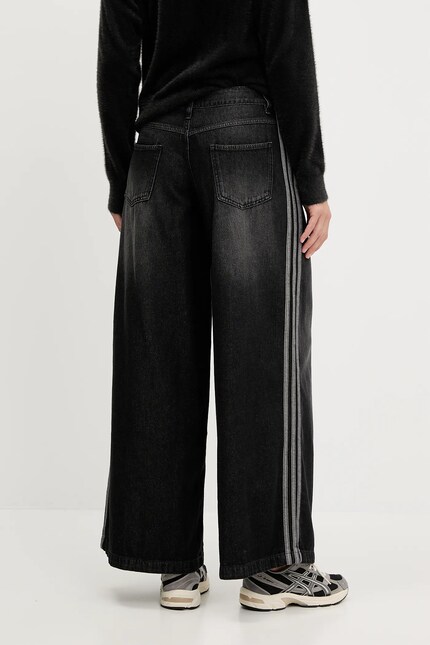 Джинсы adidas Originals Denim Wide Pant цвет чёрный JV7453