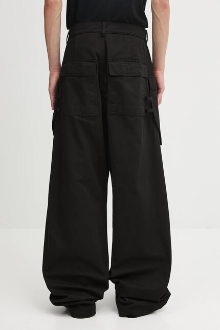 Rick Owens DRKSHDW cotton trousers Stefan Cargo black color