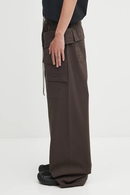 Rick Owens DRKSHDW cotton trousers Creatch Wide Cargo Drawstring