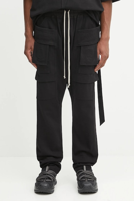 Rick Owens DRKSHDW cotton trousers Creatch Cargo Drawstring black Rick Owens DRKSHDW cotton trousers Creatch Cargo Drawstring black