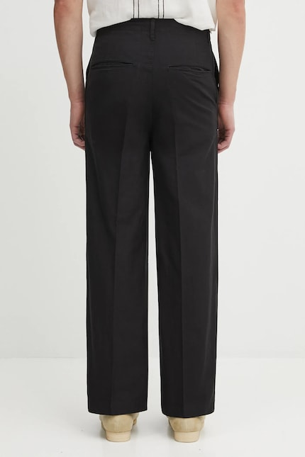 Visvim cotton trousers ex wide chino pants black color Visvim cotton trousers ex wide chino pants black color