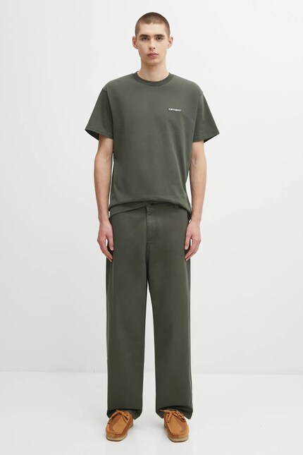 Carhartt WIP cotton trousers Brady Pant green color I035655.2ZX06