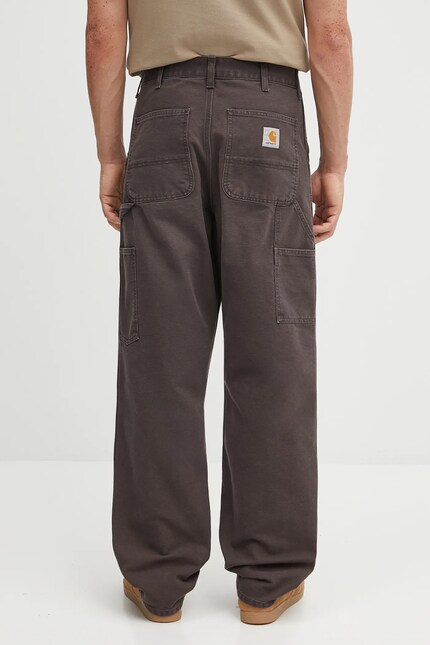 Carhartt WIP cotton trousers Double Knee Pant brown color I034796