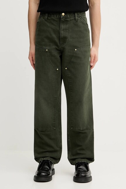 パンツ Carhartt WIP Double Knee Pants Green Carhartt WIP cotton trousers Double Knee Pant green color I034796