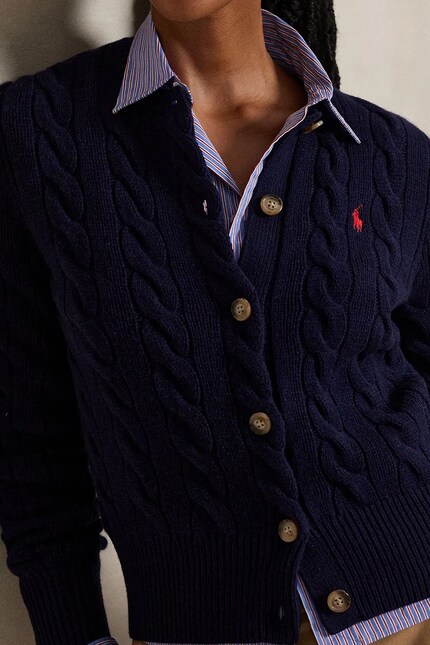 Polo Ralph Lauren cardigan wool Women's navy 211972104 at PRM US