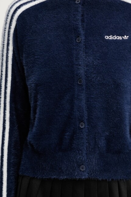 adidas Originals cardigan Fluffy Cardigan navy blue color JW3644