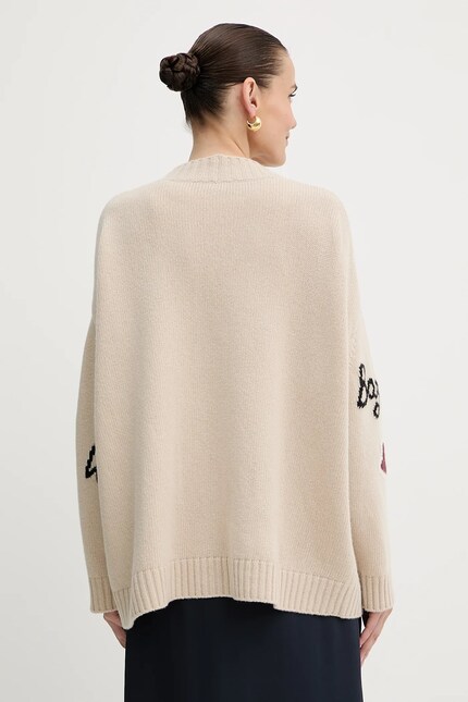 アンリ Weekend Max Mara cardigan din lână BELGIO culoarea bej, călduros