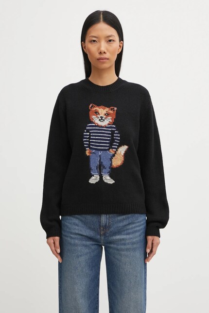 Maison Kitsuné wool blend jumper Dressed Fox Intarsia Wool PRM EU