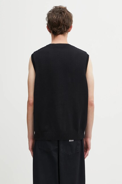 adidas Originals gilet P Ess Knit Vest black color lightweight