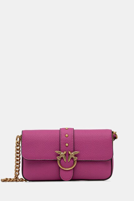 Pinko geantă de piele culoarea roz, 105353 A2OX | ANSWEAR.ro