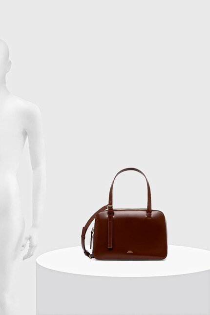 A.P.C. leather handbag sac virginie box PRM EU