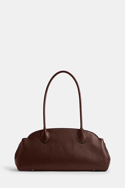 Шкіряна сумочка Coach Empire Carryall Bag 34 колір коричневий