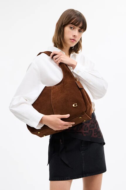 Замшевая сумочка Coach Lana цвет коричневый CBZ96 | ANSWEAR.ua