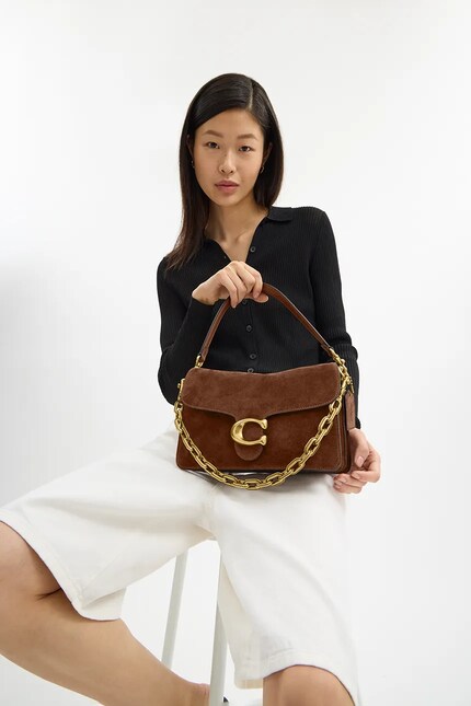 Замшевая сумочка Coach Tabby цвет коричневый CCK51 | ANSWEAR.ua