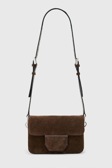 Замшева сумочка AllSaints JUPITER колір коричневий W363XD | ANSWEAR.ua Замшева сумочка AllSaints JUPITER колір коричневий W363XD | ANSWEAR.ua